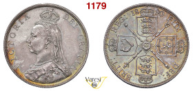 GRAN BRETAGNA - Vittoria d'Hannover (1837-1901) Florin 1890, Londra Spink 3925 Ag 11,11 g 28,9 mm q.FDC