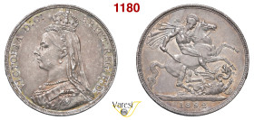 GRAN BRETAGNA - Vittoria d'Hannover (1837-1901) Crown 1892, Londra Davenport 107 Ag 28,26 g 38,8 mm m.SPL