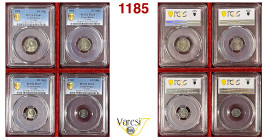 GRAN BRETAGNA - Vittoria d'Hannover (1837-1901) Maudy set (4, 3, 2 e 1 Pence) 1900, Ag • In slab PCGS (PL66+ - PL66 - PL67 - PL65)