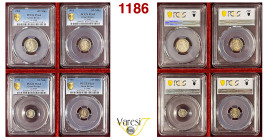 GRAN BRETAGNA - Vittoria d'Hannover (1837-1901) Maudy set (4, 3, 2 e 1 Pence) 1901, Ag • In slab PCGS (PL64 - PL65 - PL64 - PL65)
