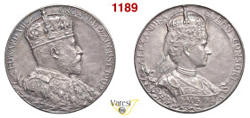 GRAN BRETAGNA - Edoardo VII e Alessandra (1901-1910) Medaglia 1902, Ag 12,72 g 31 mm SPL÷FDC