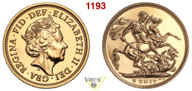 GRAN BRETAGNA - Elisabetta II (1952-2023) 1 Sovereign 2017, Londra Au 7,98 g FDC