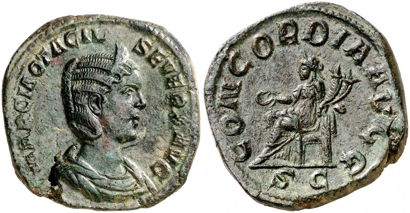 (245-247 d.C.). Otacilia Severa. Sestercio. (Spink 9164) (Co. 10) (RIC. 203a). 1...