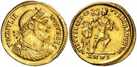 (362-363 d.C.). Juliano II. Antioquía. Sólido. (Spink 19106) (Co. 79) (RIC. 201). 4,44 g. Bella. Rara y más así. EBC-.