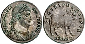 (362-363 d.C.). Juliano II. Sirmium. Doble Maiorina. (Spink 19152) (Co. 38) (RIC. 105). 8,91 g. Muy bella. Rara así. S/C.