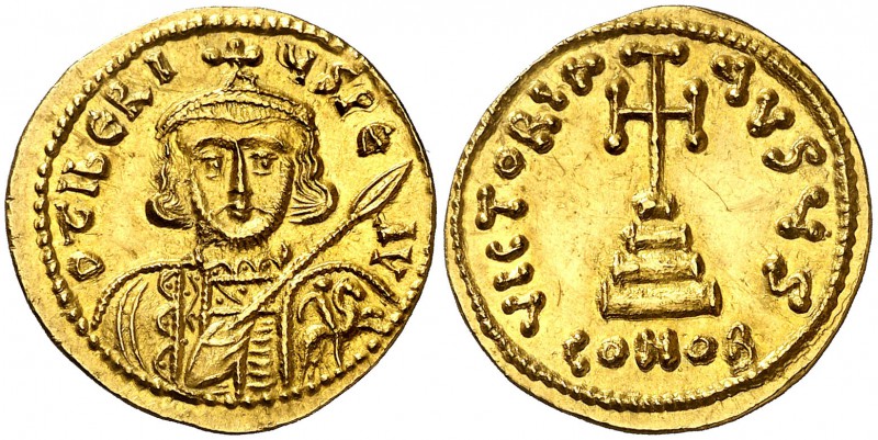 Tiberio III (698-705). Constantinopla. Sólido. (Ratto 1699 var) (S. 1360). 4,41 ...