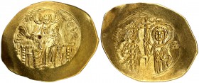 Juan II, Comneno (1118-1143). Constantinopla. Hyperpyron. (Ratto falta) (S. falta). 4,22 g. Bella. Escasa así. EBC.