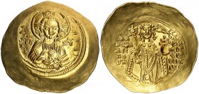 Manuel I, Comneno (1143-1180). Constantinopla. Hyperpyron. (Ratto 2112 var) (S. 1956). 4,14 g. Bella. Ex Goldberg 24/05/2009, nº 2345. Escasa así. EBC...