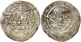 AH 402. Califato. Hixem II, 2º reinado. (Al Andalus). Dirhem. (V. 1420) (Prieto 47). 2,08 g. Margen flojo de acuñación, pero unidades de la fecha perf...