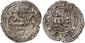 AH 416. Califas Hammudies. Yahya ibn Ali al-Mutali. Medina Ceuta. Dirhem. (V. 761) (Prieto 83c). 2,42 g. Escasa. MBC-.