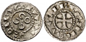 Vescomtat de Narbona. Berenguer (1019-1067). Narbona. Diner. (Cru.V.S. 157) (Cru.Occitània 40) (Cru.C.G. 2022). 1,18 g. Bella. Rara. EBC.