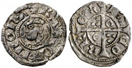 Jaume II (1291-1327). Barcelona. Òbol. (Cru.V.S. 341.1) (Cru.C.G. 2164a). 0,48 g. Pequeñas concreciones. Buen ejemplar. Escasa. MBC+.