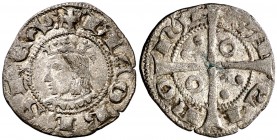 Jaume II (1291-1327). Barcelona. Diner. (Cru.V.S. 344.1) (Cru.C.G. 2160a). 1 g. Letras A y U góticas. Buen ejemplar. Escasa así. MBC+.