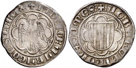 Jaume II (1291-1327). Sicília. Pirral. (Cru.V.S. 356.1) (Cru.C.G. 2174a) (MIR. 179). 3,29 g. Ex UBS 29/01/1987, nº 824. MBC.