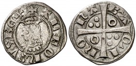 Alfons III (1327-1336). Barcelona. Diner. (Cru.V.S. 367.1) (Cru.C.G. 2185a). 1 g. Buen ejemplar. Muy escasa. MBC+.