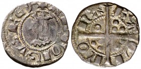 Alfons III (1327-1336). Barcelona. Òbol. (Cru.V.S. 368) (Cru.C.G. 2186). 0,60 g. Rara. MBC.
