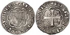 Alfons III (1327-1336). Sardenya (Esglésies). Alfonsí. (Cru.V.S. 369) (Cru.C.G. 2187) (MIR. 111). 2,75 g. Oxidaciones y rayitas. Muy rara. (MBC-).