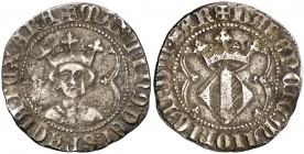 Martí I (1396-1410). València. Ral. (Cru.V.S. 527.1) (Cru.C.G. 2331d). 3,11 g. Golpe en canto. (MBC).