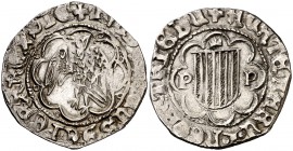 Frederic IV de Sicília (1355-1377). Sicília. Pirral. (Cru.V.S. falta) (Cru.C.G. 2620 var) (MIR. 194/26). 3,26 g. Las D son E al revés. Ex Áureo 15/06/...