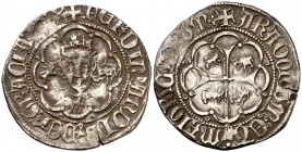 Ferran I (1412-1416). Mallorca. Ral. (Cru.V.S. 770 var) (Cru.C.G. 2816a var). 3,19 g. Ex Áureo 25/10/1989, nº 145. Rara. MBC-.