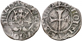 Alfons IV (1416-1458). Mallorca. Dobler. (Cru.V.S. 851 var) (Cru.C.G. 2894). 1,11 g. Ex Áureo 27/10/2005, nº 213. Leyendas inusuales. Muy rara. MBC-/B...