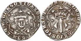 Joan II (1458-1479). València. Ral. (Cru.V.S. 966.1 var) (Cru.C.G. 3003a var). 3,22 g. Rara. MBC.
