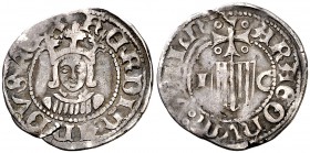 Ferran II (1479-1516). Aragón. Cuarto de real. (Cru.V.S. 1306 var) (Cru.C.G. 3206 falta var). 0,81 g. Ex Colección Berceo Áureo 15/12/1998, nº 192. Ra...
