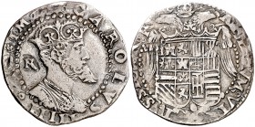s/d. Carlos I. Nápoles. R. 1 tari. (Vti. 281) (MIR. 138). 6,11 g. Escudo grande. Buen ejemplar. MBC+.