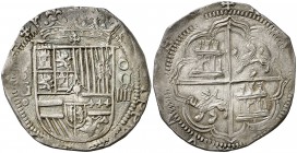 s/d. Felipe II. Granada. . 4 reales. (Cal. 295). 13,71 g. Escudo entre y /. Buen ejemplar. Ex Áureo 16/12/1999, nº 2436. Ex Colección Princesa de Ébol...