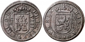 1604. Felipe III. Segovia. 8 maravedís. (Cal. 760) (J.S. D-218) (Seb. 236). 5,48 g. Bella. Escasa así. EBC-.