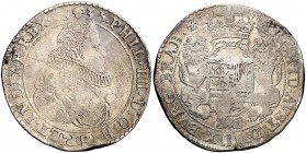 1635. Felipe IV. Bruselas. 1/2 ducatón. (Vti. 847) (Vanhoudt 641.BS). 15,79 g. Escasa. MBC-/MBC.