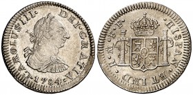 1784. Carlos III. México. FF. 1/2 real. (Cal. 1776). 1,66 g. EBC-.