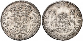 1761. Carlos III. México. M. 2 reales. (Cal. 1325). 6,79 g. Columnario. EBC-.