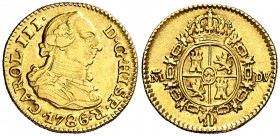 1786. Carlos III. Madrid. DV. 1/2 escudo. (Cal. 778). 1,78 g. MBC/MBC+.