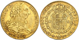 1787. Carlos III. Madrid. DV. 4 escudos. (Cal. 313). 13,40 g. Atractiva. MBC/MBC+.