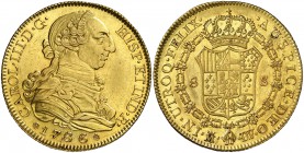 1786. Carlos III. Madrid. DV. 8 escudos. (Cal. 66) (Cal.Onza 737). 27,05 g. Leves rayitas. Parte de brillo original. Ex Áureo & Calicó Selección 2016,...