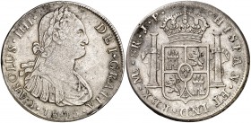 1803. Carlos IV. Lima. JP. 8 reales. (Cal. 660). 26,70 g. Escasa. MBC.