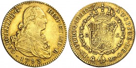 1793. Carlos IV. Madrid. MF. 2 escudos. (Cal. 326). 6,69 g. Bonito color. MBC+.