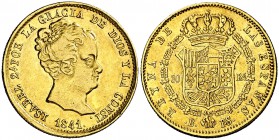 1841. Isabel II. Barcelona. PS. 80 reales. (Cal. 58). 6,69 g. MBC/MBC+.