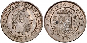 1875. Carlos VII, Pretendiente. Oñate. 5 céntimos. (Cal. 10). 4,90 g. EBC-.