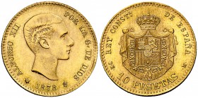 1878*1962. Estado Español. DEM. 10 pesetas. (Cal. 10). 3,20 g. S/C-.