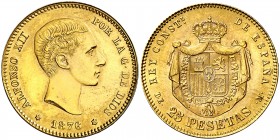 1876*1962. Estado Español. DEM. 25 pesetas. (Cal. 4). 8,05 g. EBC.