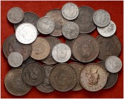 Argentina. Lote de 49 monedas, la gran mayoría de cobre (2 centavos) y níckel (5 y 10 centavos), incluye 6 de plata. A examinar. BC/EBC.