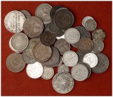 México. Lote de 48 monedas de módulo pequeño en diversos metales. A examinar. MBC-/EBC+.