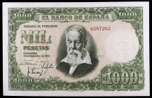 1951. 1000 pesetas. (Ed. D64) (Ed. 463). 31 de diciembre, Sorolla. Sin serie. Ex Colección Cervantes 08/11/2018, nº 1366. Raro así. S/C.
