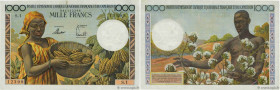 Country : FRENCH EQUATORIAL AFRICA 
Face Value : 1000 Francs 
Date : (1957) 
Period/Province/Bank : Institut d'émission de l'A.E.F. et du Cameroun 
Ca...
