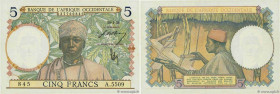 Country : FRENCH WEST AFRICA (1895-1958) 
Face Value : 5 Francs 
Date : 10 mars 1938 
Period/Province/Bank : Banque de l'Afrique Occidentale 
Catalogu...