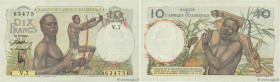 Country : FRENCH WEST AFRICA (1895-1958) 
Face Value : 10 Francs 
Date : 18 janvier 1946 
Period/Province/Bank : Banque de l'Afrique Occidentale 
Cata...