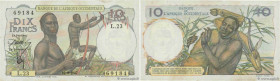 Country : FRENCH WEST AFRICA (1895-1958) 
Face Value : 10 Francs 
Date : 10 septembre 1947 
Period/Province/Bank : Banque de l'Afrique Occidentale 
Ca...