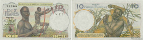 Country : FRENCH WEST AFRICA (1895-1958) 
Face Value : 10 Francs 
Date : 21 novembre 1953 
Period/Province/Bank : Banque de l'Afrique Occidentale 
Cat...